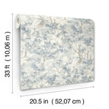York Thicket Blue Forest Wallpaper