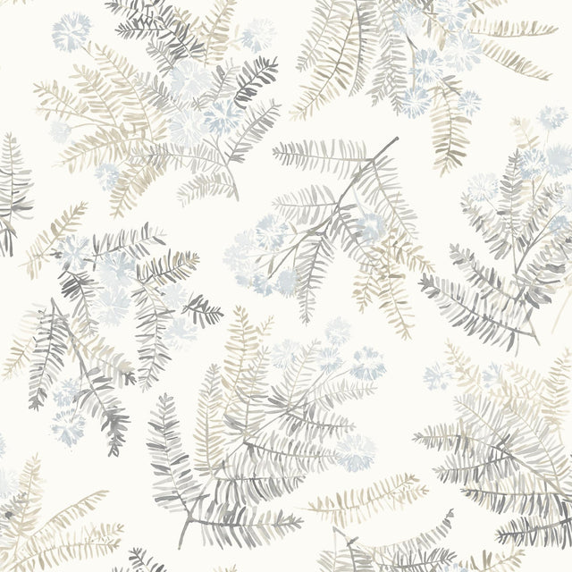 York Frith Light Blue Botanical Wallpaper
