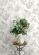 York Frith Light Blue Botanical Wallpaper
