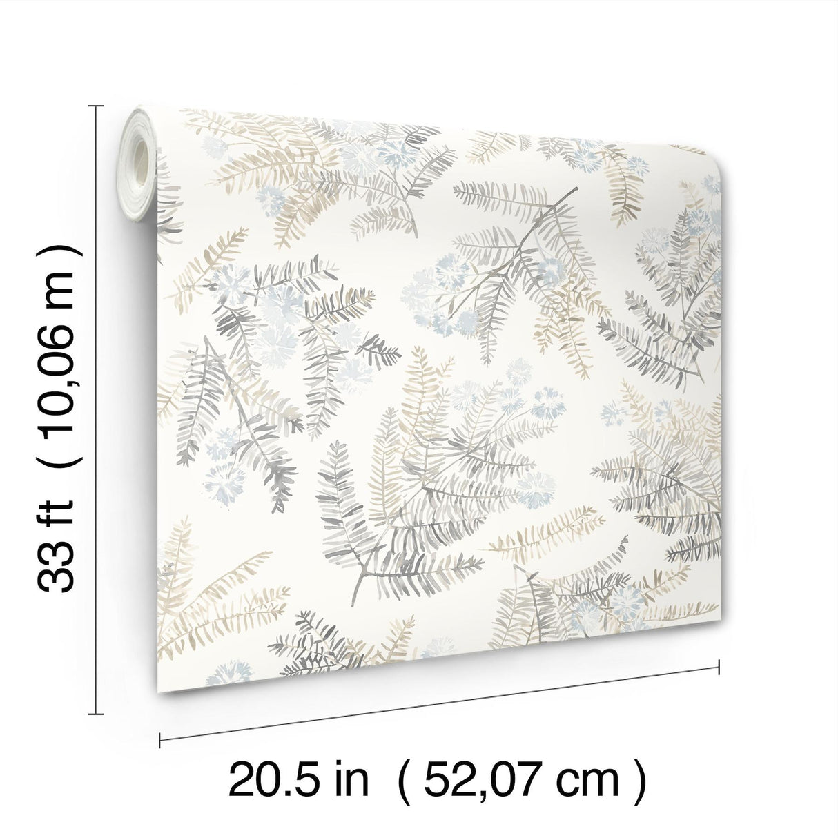 York Frith Light Blue Botanical Wallpaper