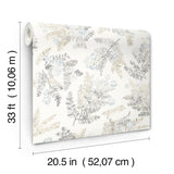 York Frith Light Blue Botanical Wallpaper