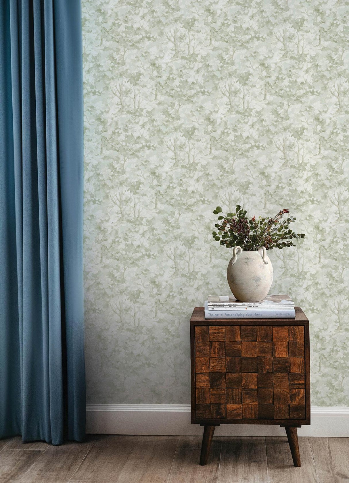York Thicket Sage Forest Wallpaper