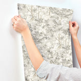York Thicket Charcoal Forest Wallpaper