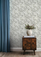 York Thicket Charcoal Forest Wallpaper