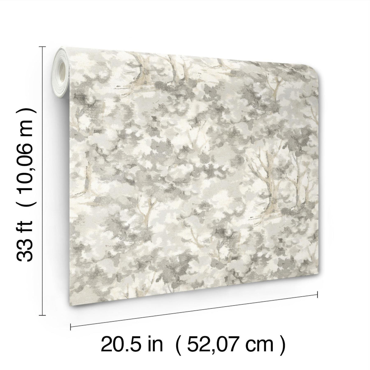 York Thicket Charcoal Forest Wallpaper