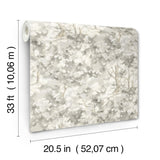 York Thicket Charcoal Forest Wallpaper