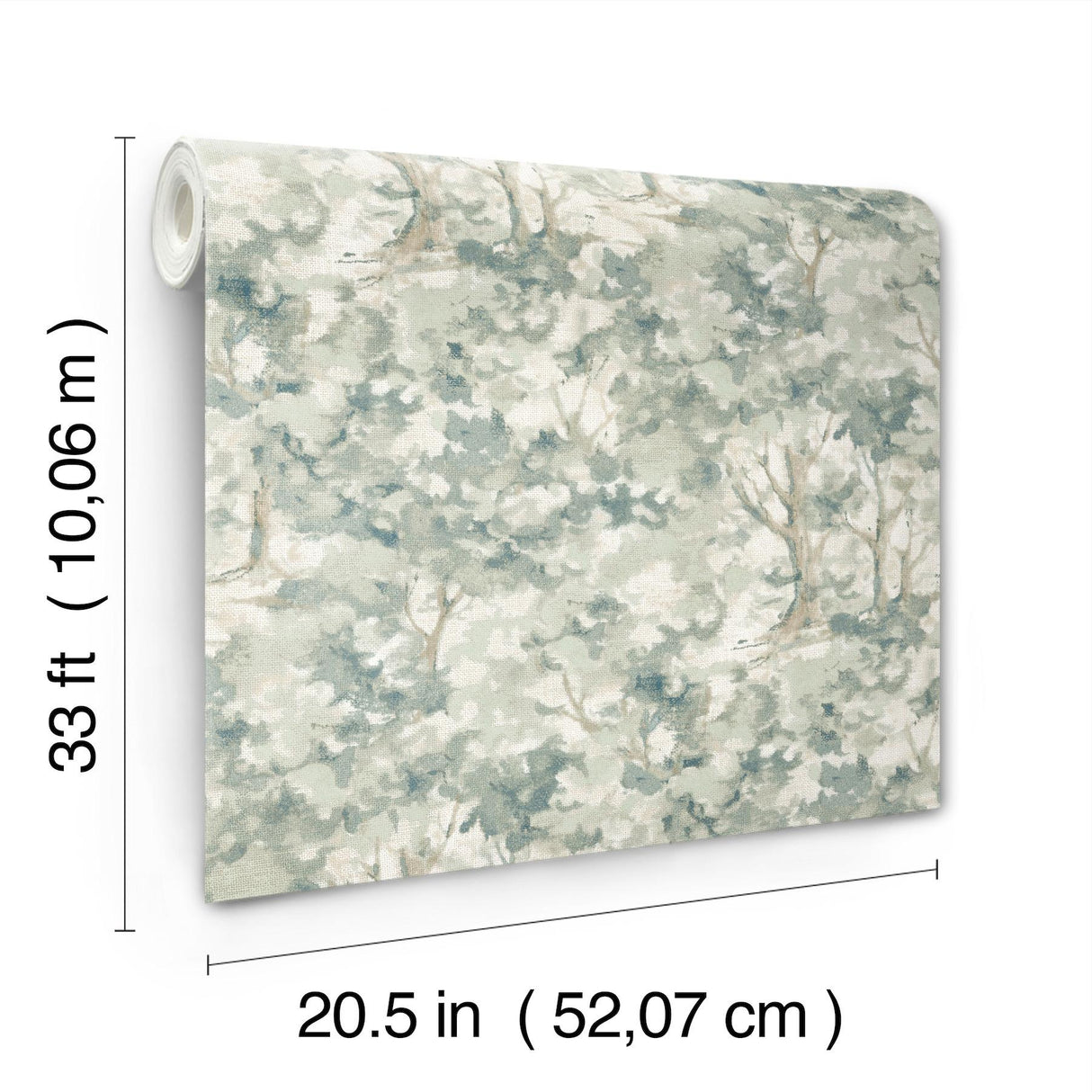 York Thicket Teal Forest Wallpaper