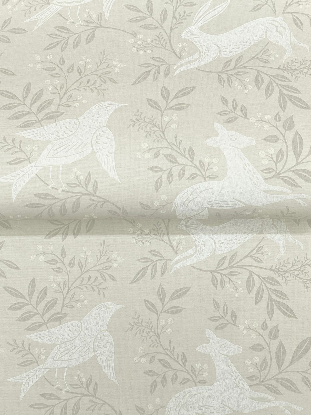 York Revelry Taupe Forest Frolic Wallpaper
