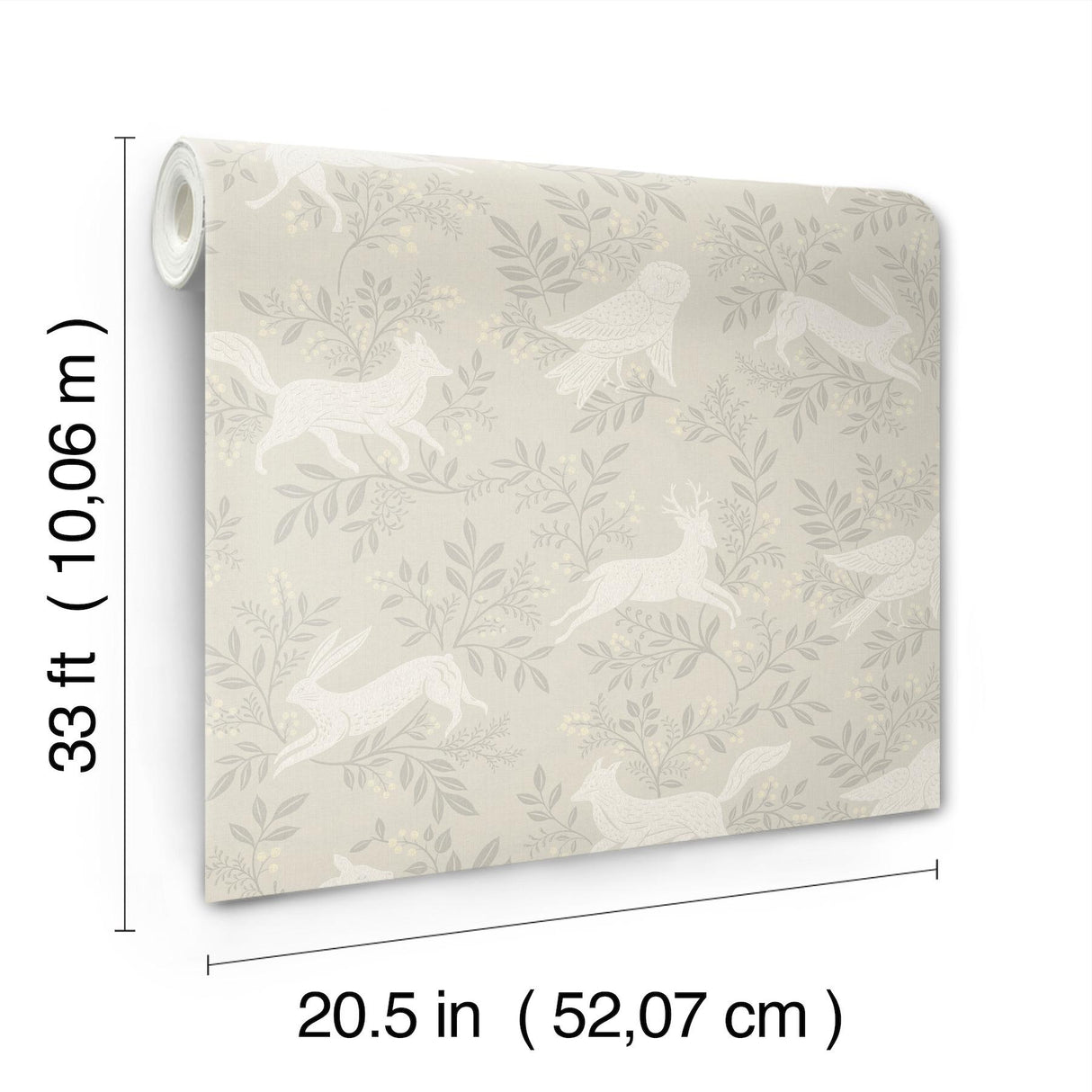 York Revelry Taupe Forest Frolic Wallpaper