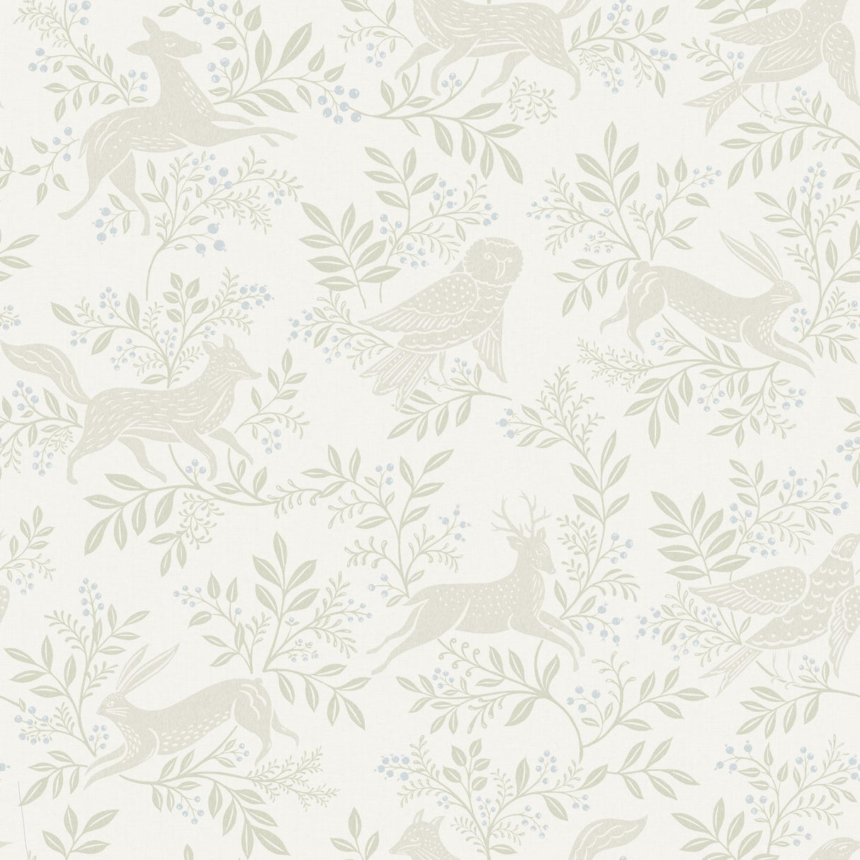 York Revelry White Forest Frolic Wallpaper
