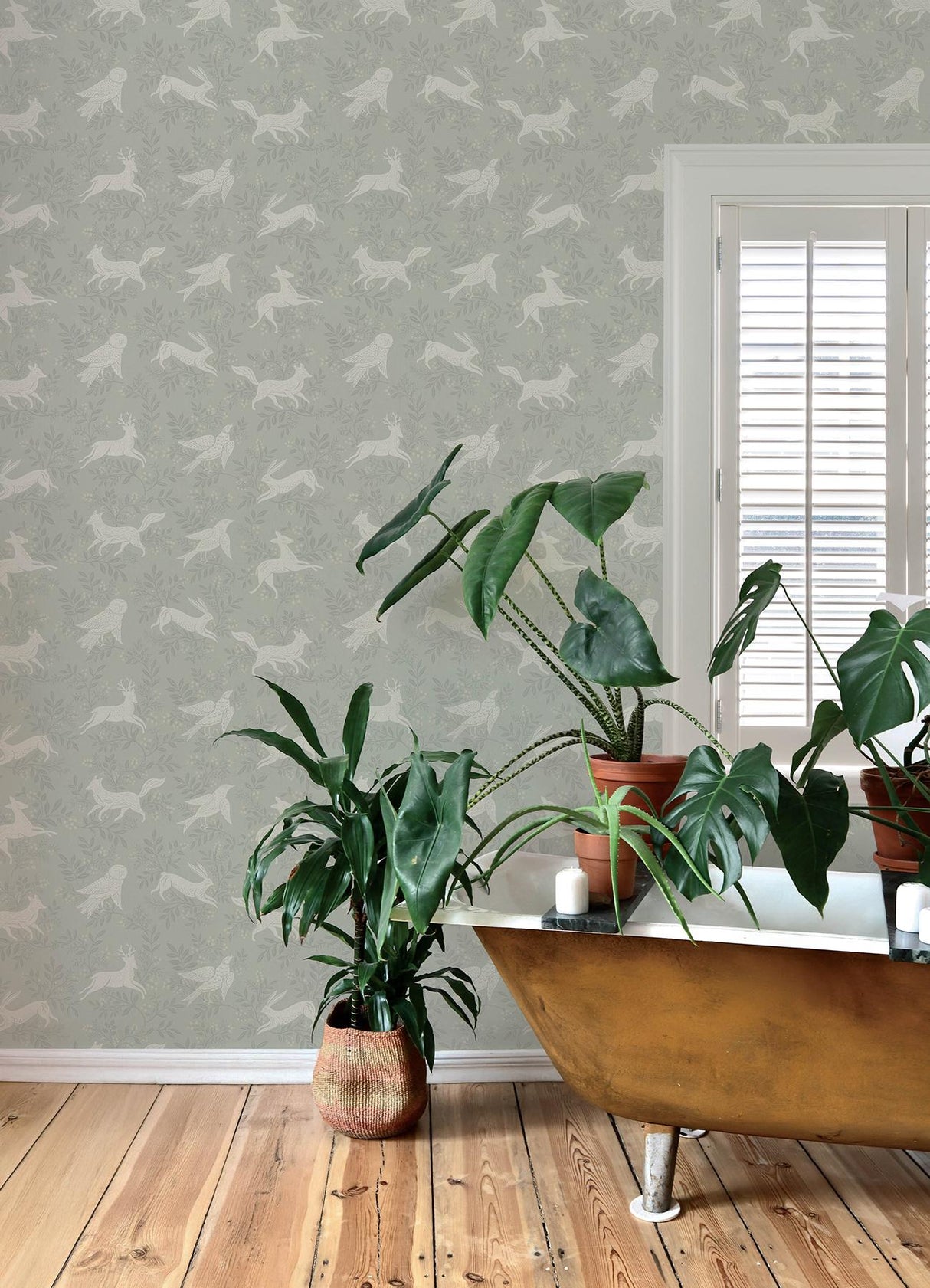 York Revelry Sage Forest Frolic Wallpaper