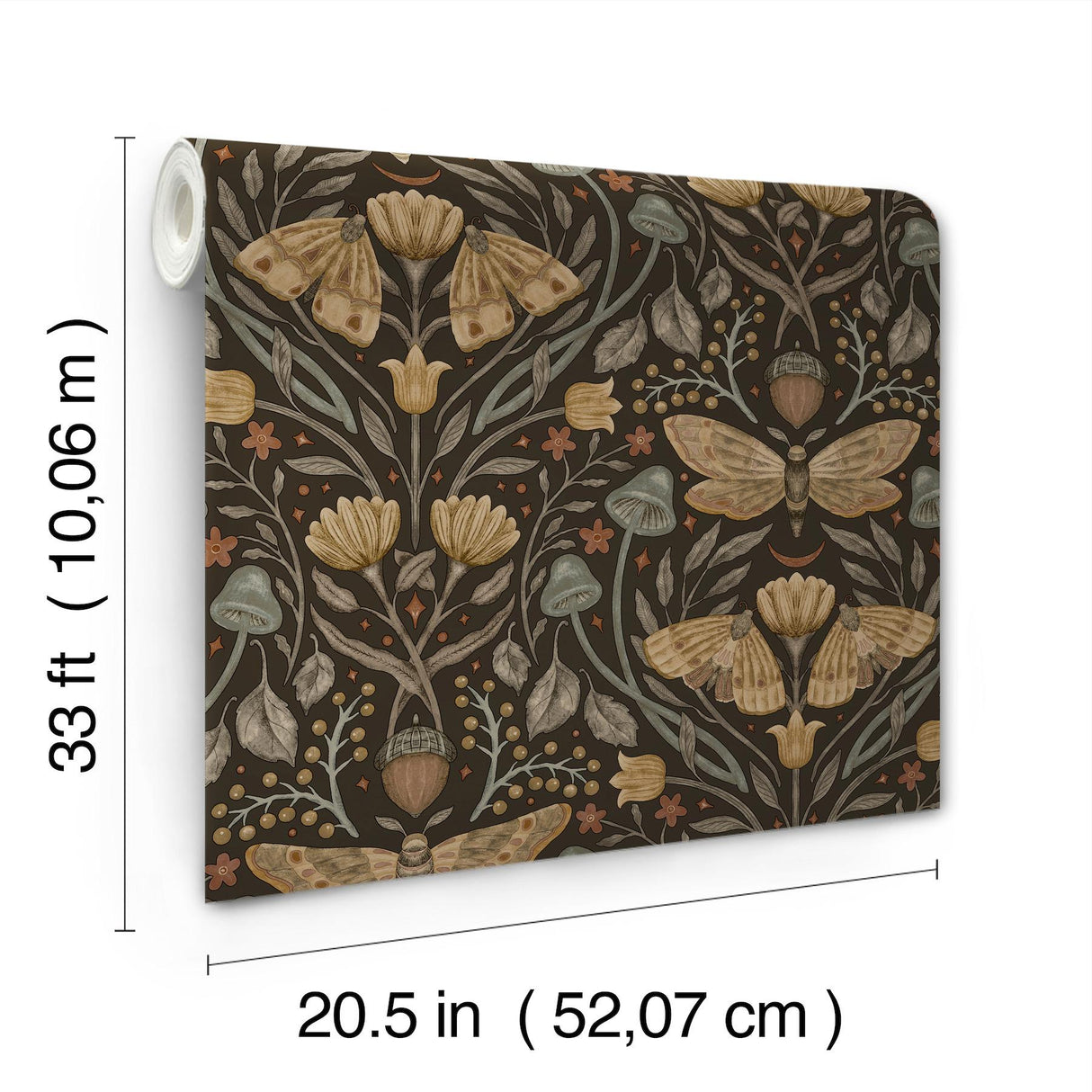 York Mystic Moth Black Forest Magic Wallpaper