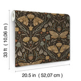 York Mystic Moth Black Forest Magic Wallpaper
