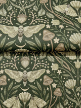 York Mystic Moth Dark Green Forest Magic Wallpaper