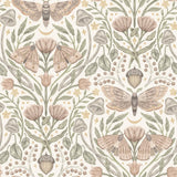 York Mystic Moth Blush Forest Magic Wallpaper