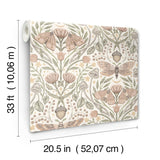York Mystic Moth Blush Forest Magic Wallpaper