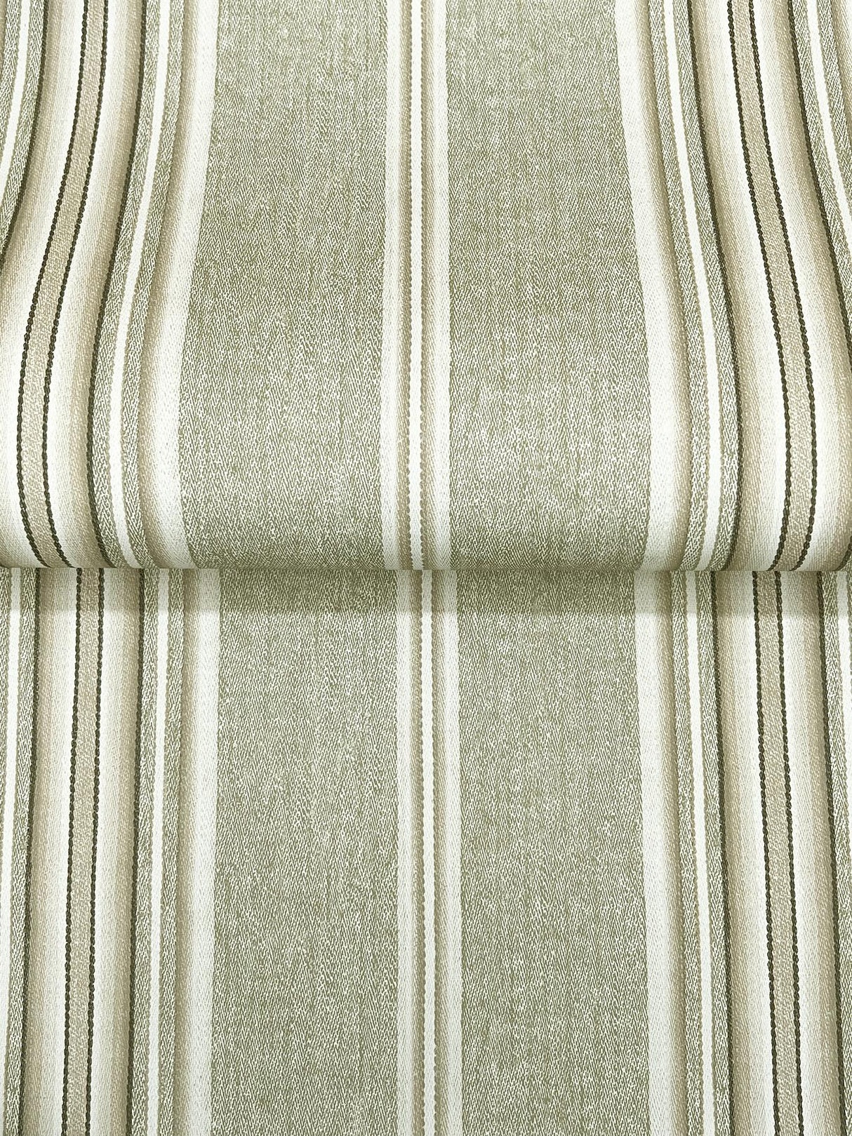 York Calvados Moss Linen Stripe Wallpaper