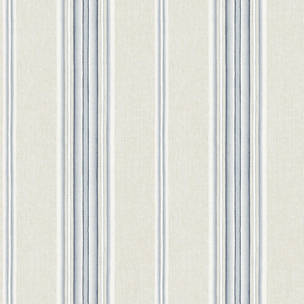 York Calvados Blue Linen Stripe Wallpaper