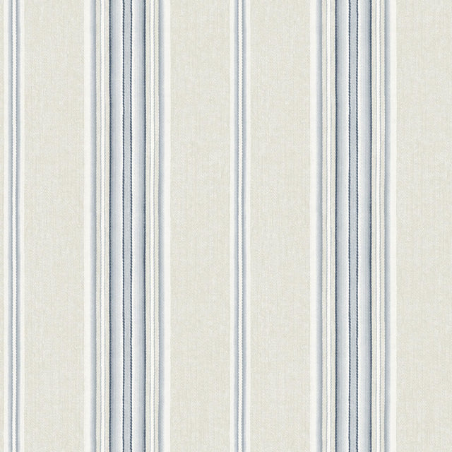 York Calvados Blue Linen Stripe Wallpaper