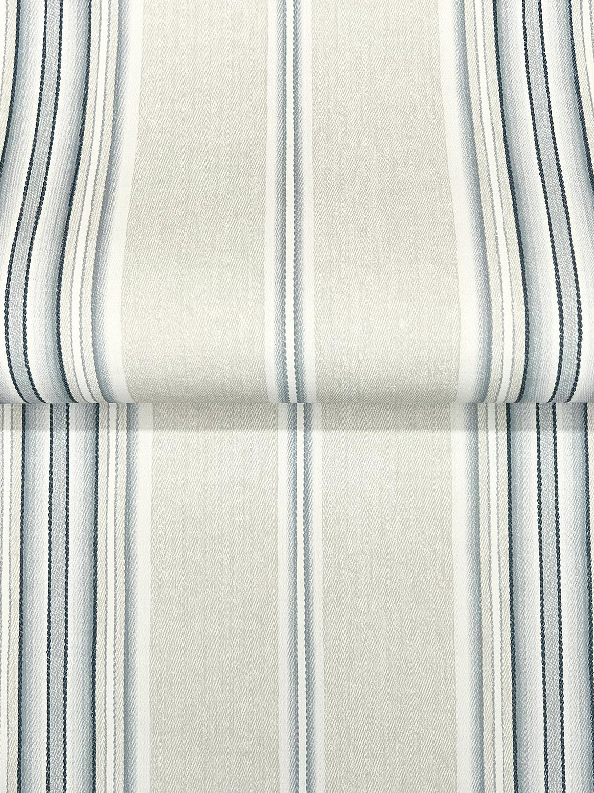 York Calvados Blue Linen Stripe Wallpaper