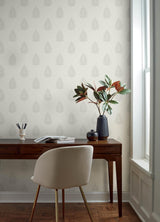York Frond Cream Leaf Wallpaper