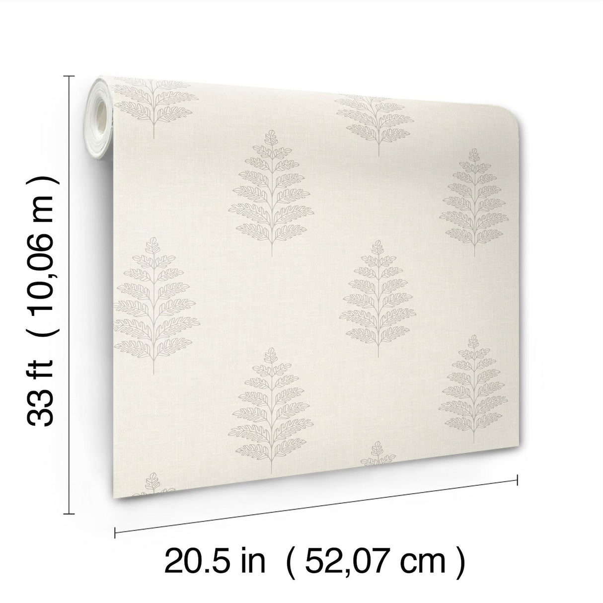 York Frond Cream Leaf Wallpaper