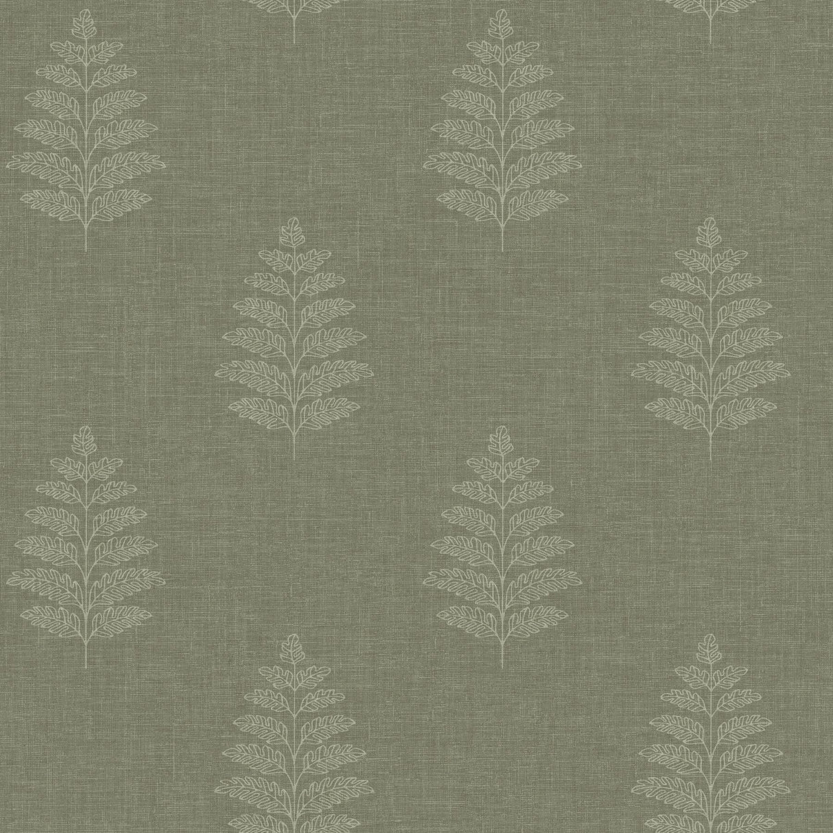 York Frond Dark Green Leaf Wallpaper