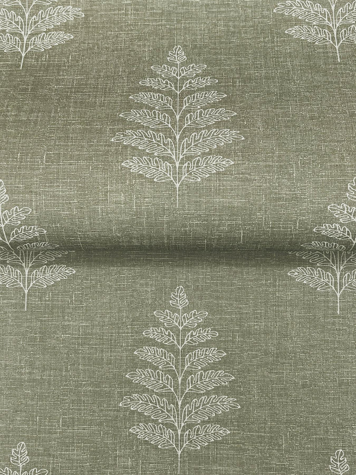 York Frond Dark Green Leaf Wallpaper