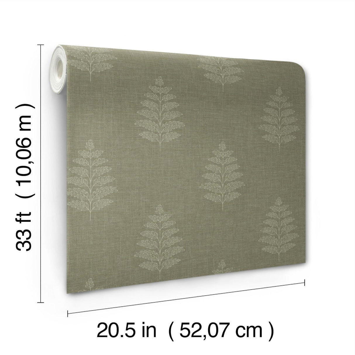 York Frond Dark Green Leaf Wallpaper