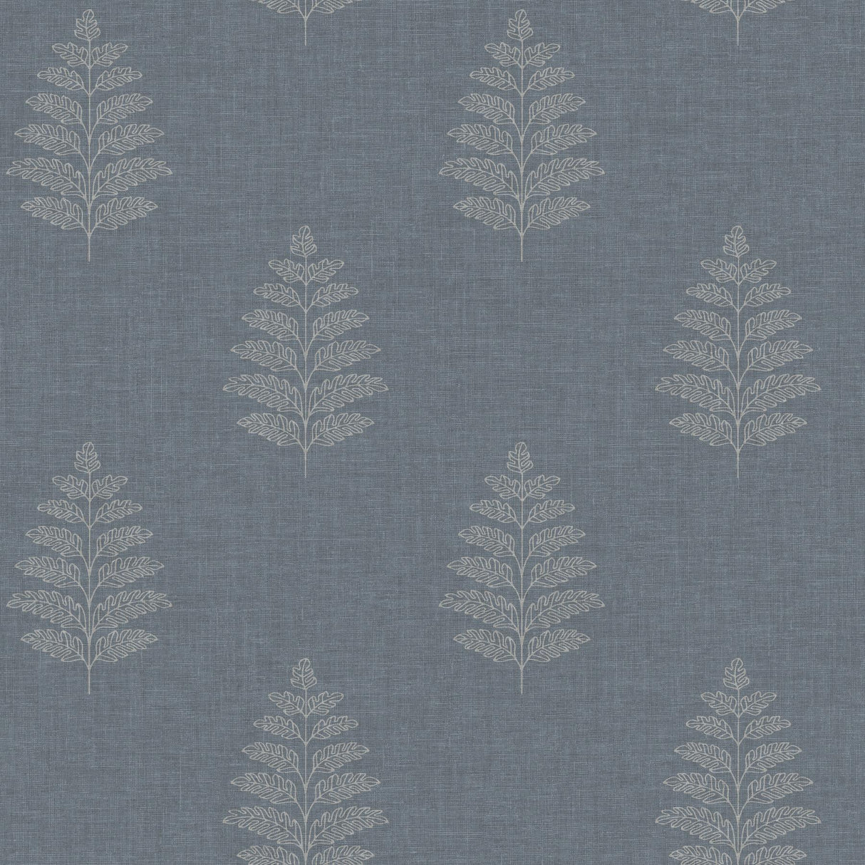 York Frond Denim Leaf Wallpaper