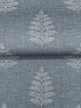 York Frond Denim Leaf Wallpaper