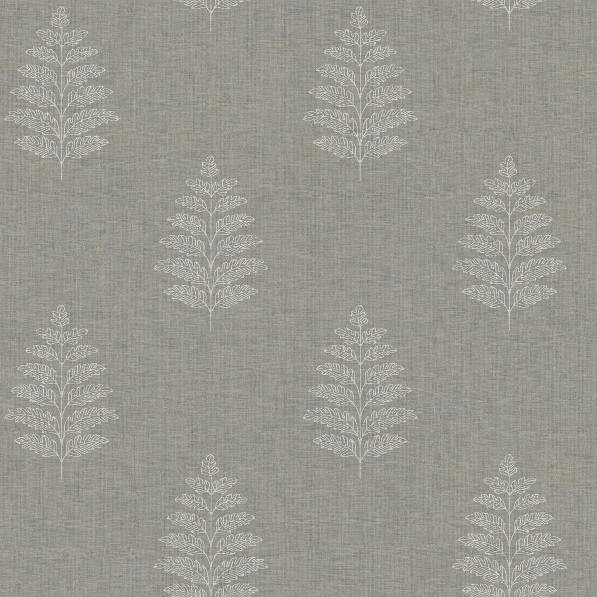 York Frond Charcoal Leaf Wallpaper