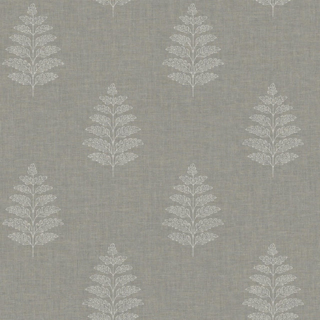 York Frond Charcoal Leaf Wallpaper