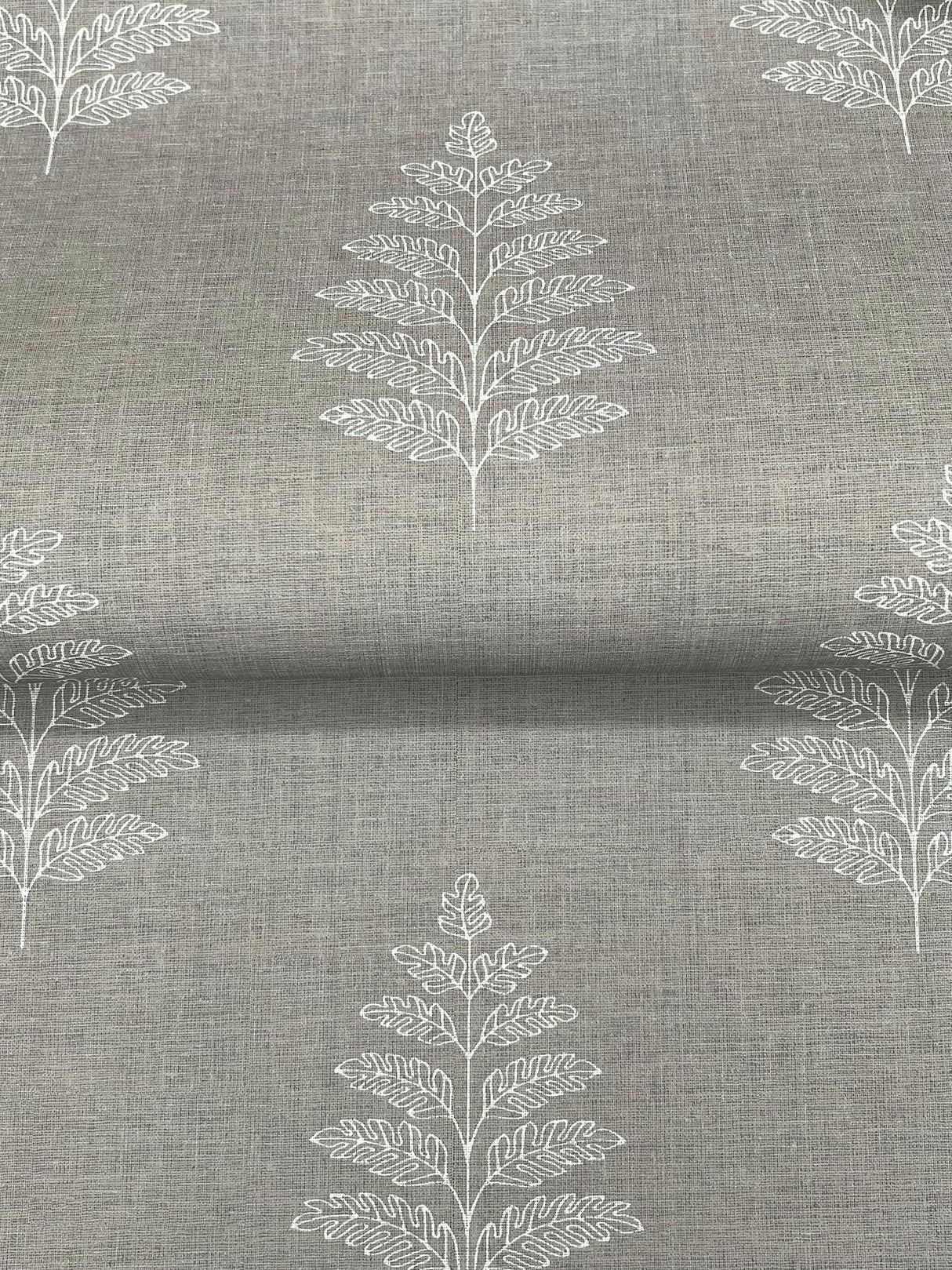 York Frond Charcoal Leaf Wallpaper
