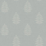York Frond Light Blue Leaf Wallpaper