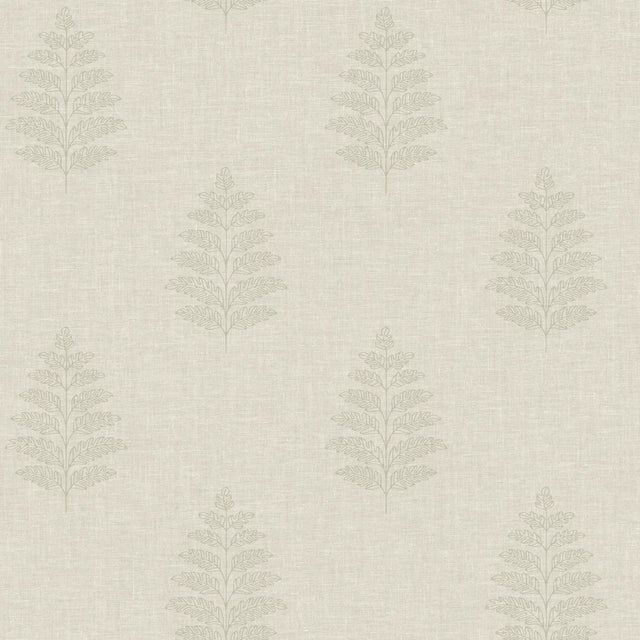 York Frond Beige Leaf Wallpaper