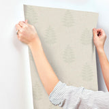 York Frond Beige Leaf Wallpaper