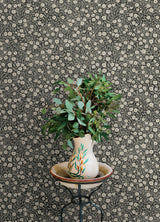 York Poppy Trail Black Floral Wallpaper