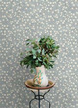 York Poppy Trail Light Blue Floral Wallpaper