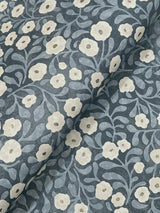 York Poppy Trail Dark Blue Floral Wallpaper