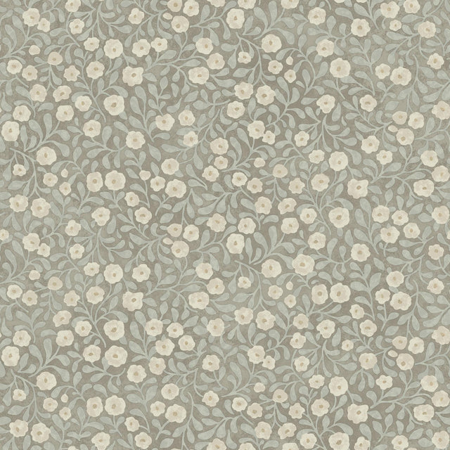 York Poppy Trail Aqua Floral Wallpaper