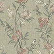 York Tea Olive Green Finch Frolic Wallpaper