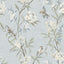 York Tea Olive Light Blue Finch Frolic Wallpaper