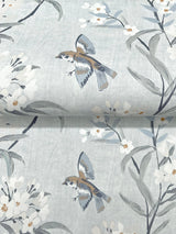 York Tea Olive Light Blue Finch Frolic Wallpaper