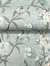 York Tea Olive Blue Finch Frolic Wallpaper