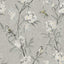 York Tea Olive Gray Finch Frolic Wallpaper