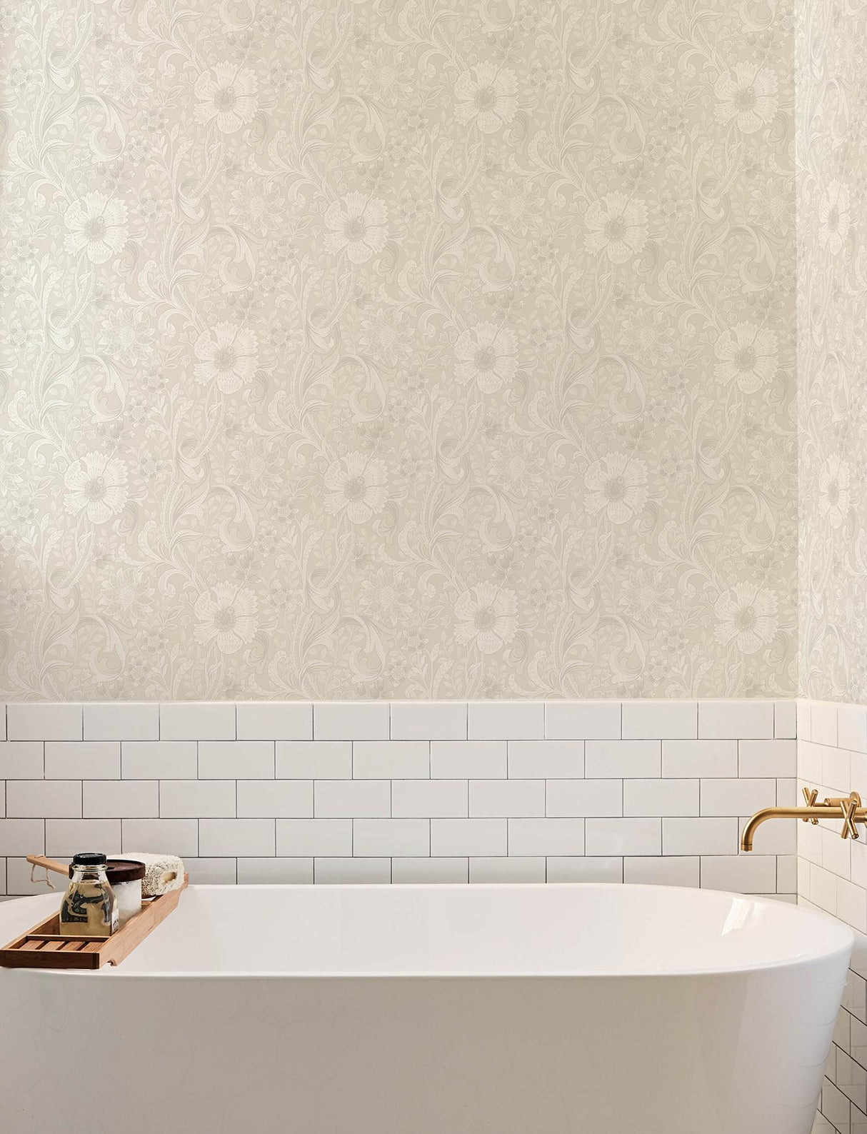York Liora Neutral Floral Trail Wallpaper