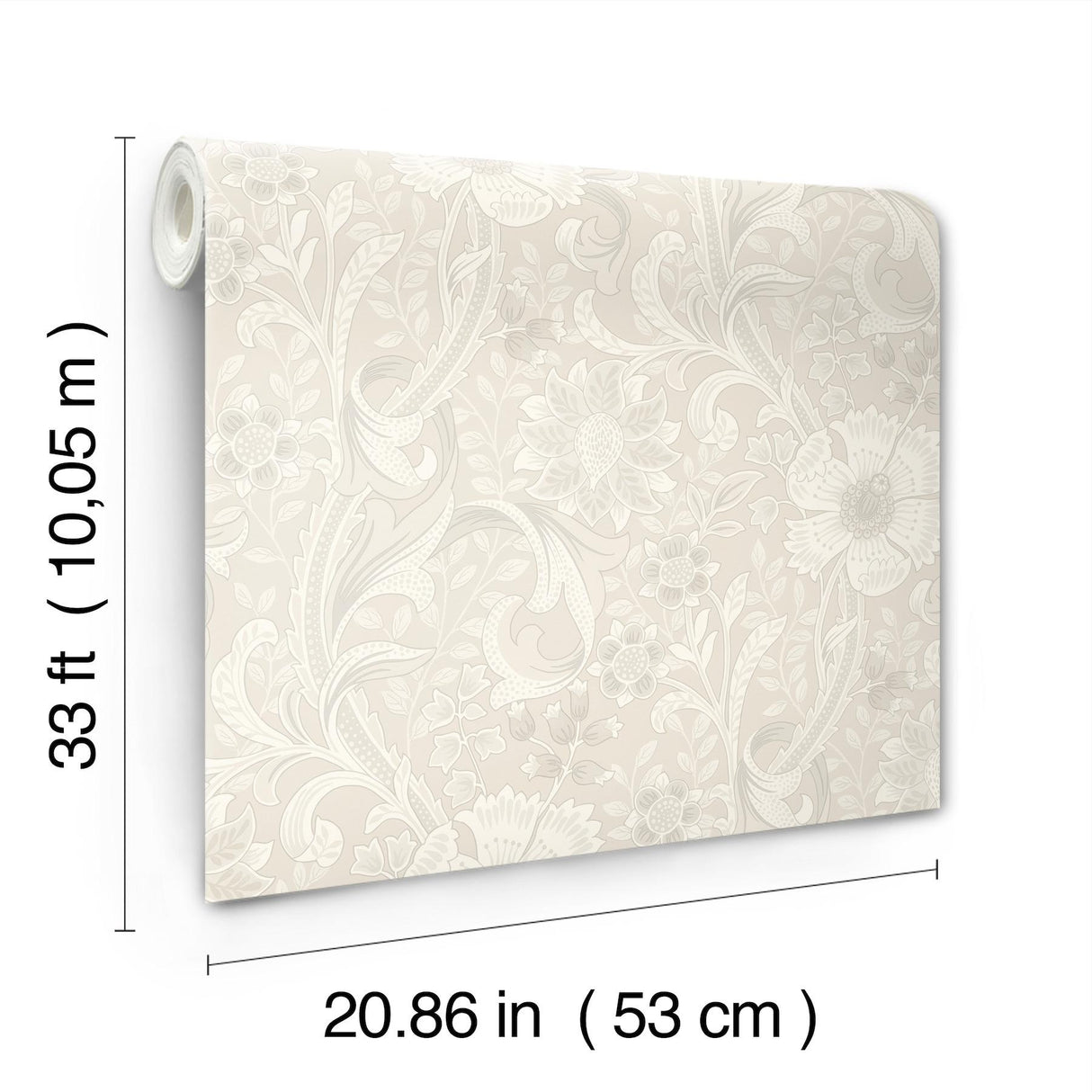 York Liora Neutral Floral Trail Wallpaper