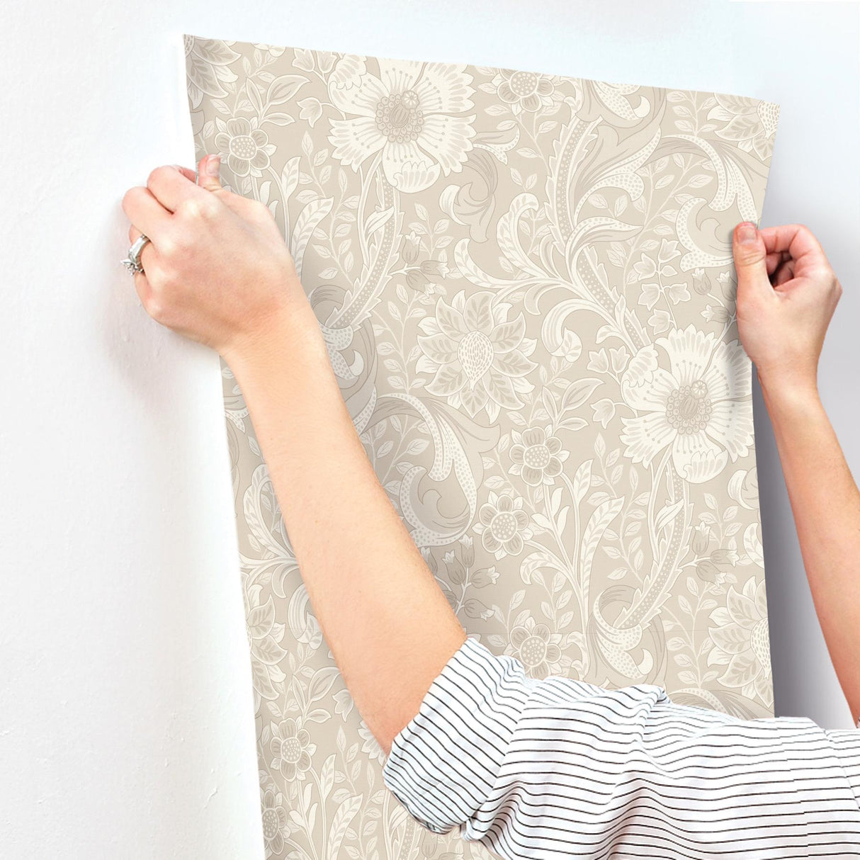 York Liora Beige Floral Trail Wallpaper