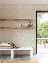 York Liora Beige Floral Trail Wallpaper